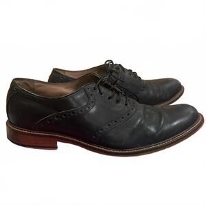 Aston Grey Black Leather Wingtip Oxford Dress Shoes Mens Size 11  Genuine